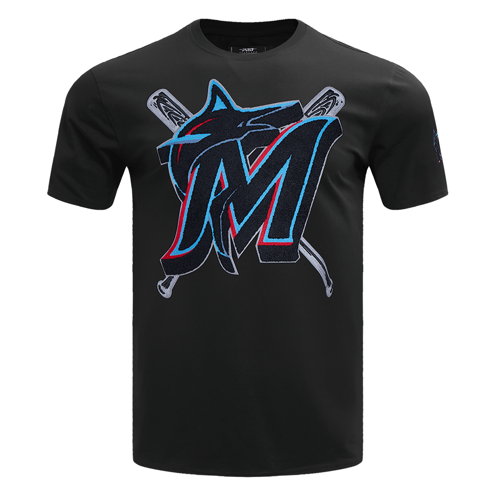 MLB MIAMI MARLINS MASHUP MEN'S TOP (BLACK)