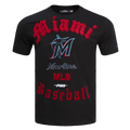 TOP DE HOMBRE MLB MIAMI MARLINS OLD ENGLISH (NEGRO)