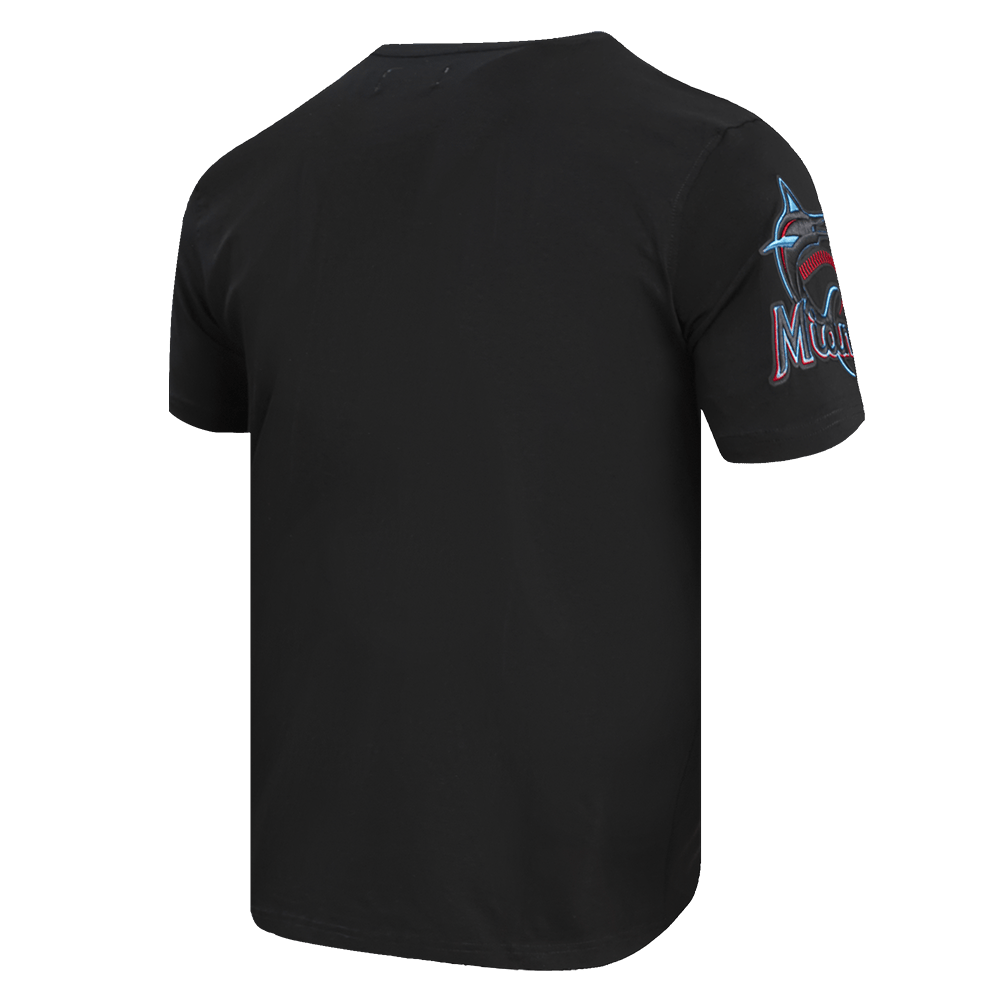 TOP DE HOMBRE MLB MIAMI MARLINS OLD ENGLISH (NEGRO)