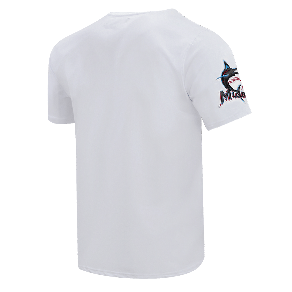 MLB MIAMI MARLINS OLD ENGLISH MEN'S TOP (WHITE)