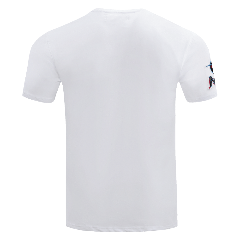 MLB MIAMI MARLINS OLD ENGLISH MEN'S TOP (WHITE)