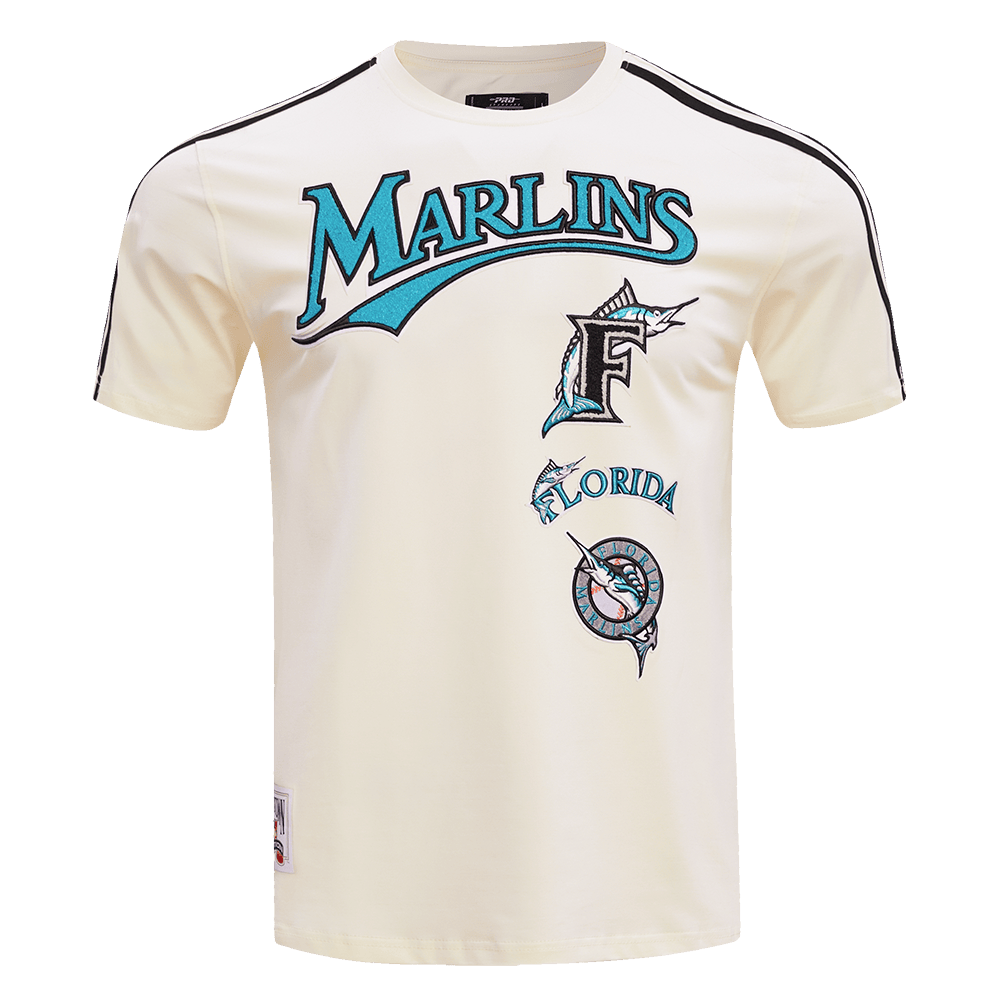 MLB FLORIDA MARLINS RETRO CLASSIC MEN'S STRIPED TOP (EGGSHELL/ BLACK)
