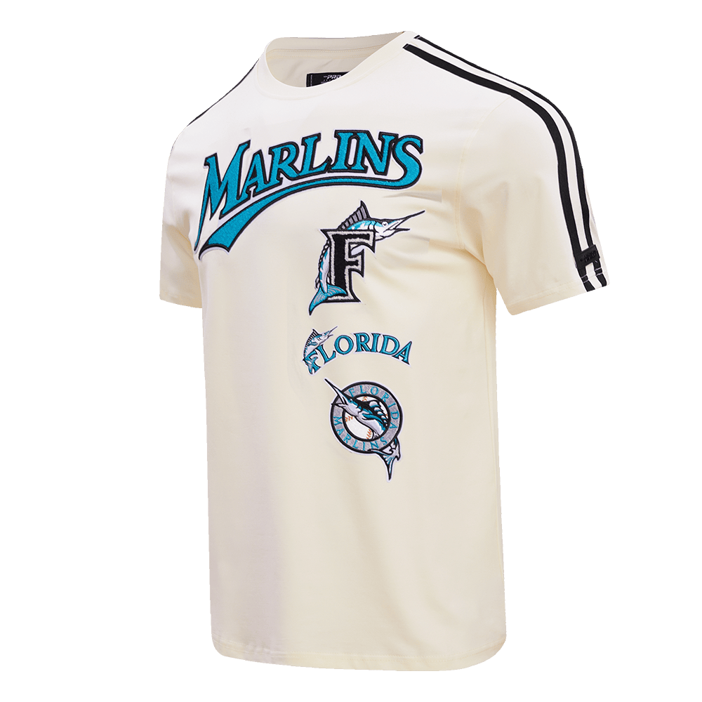 MLB FLORIDA MARLINS RETRO CLASSIC MEN'S STRIPED TOP (EGGSHELL/ BLACK)