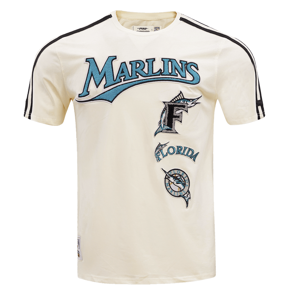 MLB FLORIDA MARLINS RETRO CLASSIC MEN'S STRIPED TOP (EGGSHELL/ BLACK)