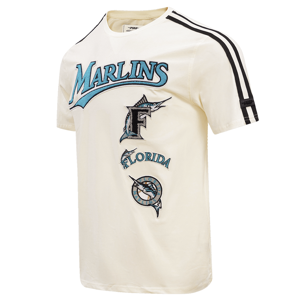 MLB FLORIDA MARLINS RETRO CLASSIC MEN'S STRIPED TOP (EGGSHELL/ BLACK)