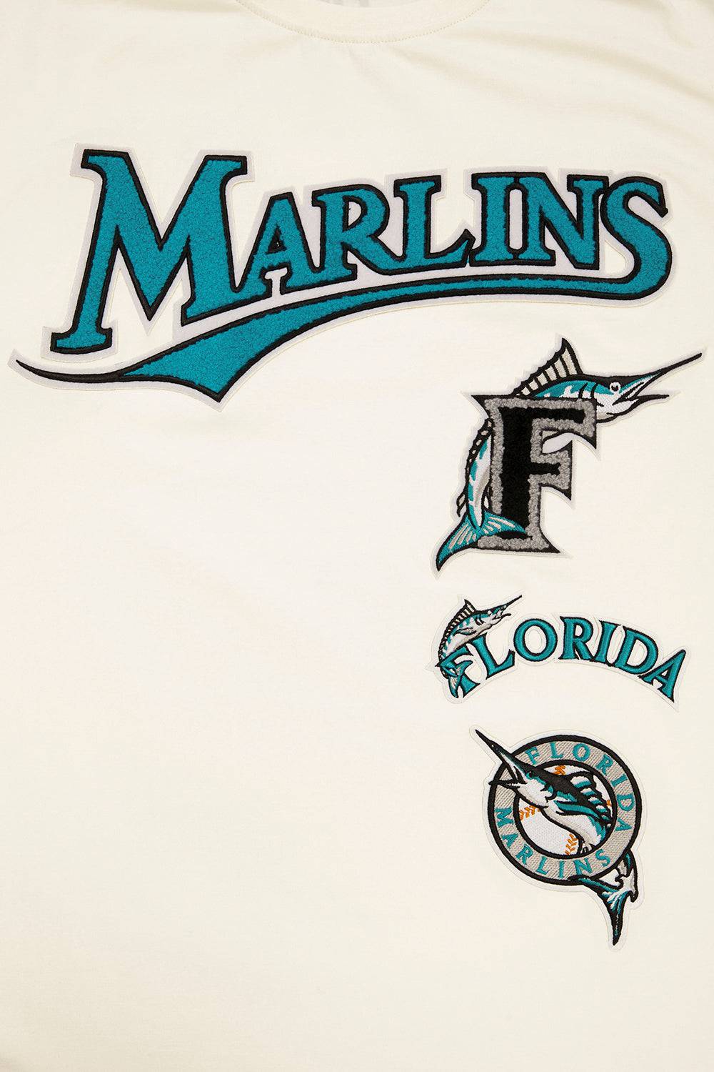 MLB FLORIDA MARLINS RETRO CLASSIC MEN'S STRIPED TOP (EGGSHELL/ BLACK)