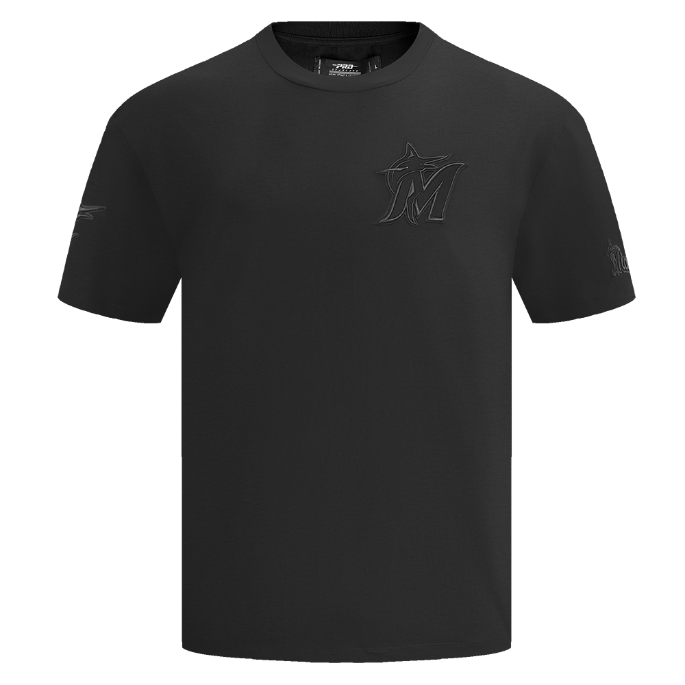 MLB MIAMI MARLINS NEUTRAL MEN'S DROP SHOULDER TOP (BLACK)