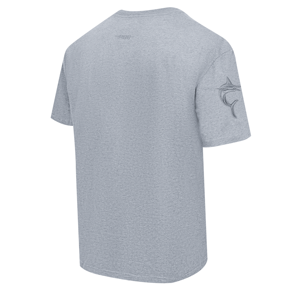 MLB MIAMI MARLINS NEUTRAL MEN'S DROP SHOULDER TOP (DARK HEATHER GRAY)