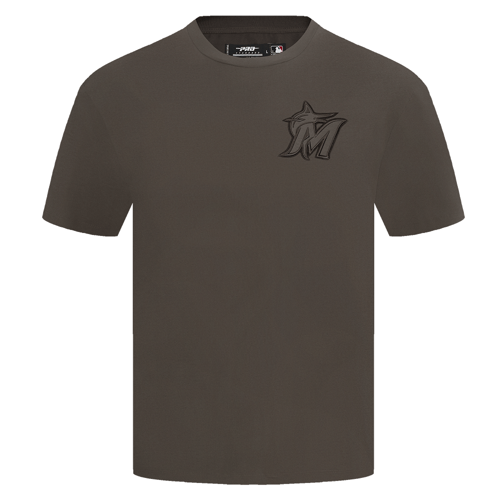 MLB MIAMI MARLINS NEUTRAL MEN'S DROP SHOULDER TOP (DARK TAUPE)