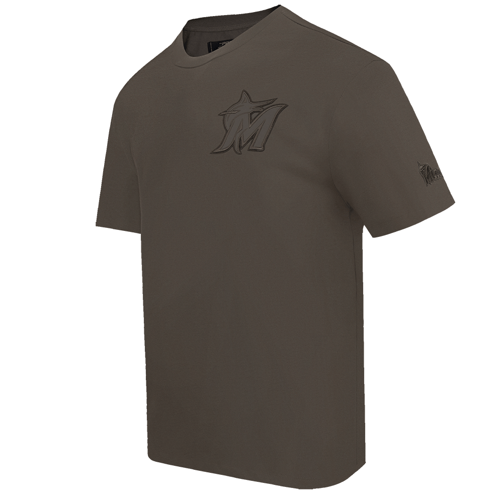 MLB MIAMI MARLINS NEUTRAL MEN'S DROP SHOULDER TOP (DARK TAUPE)