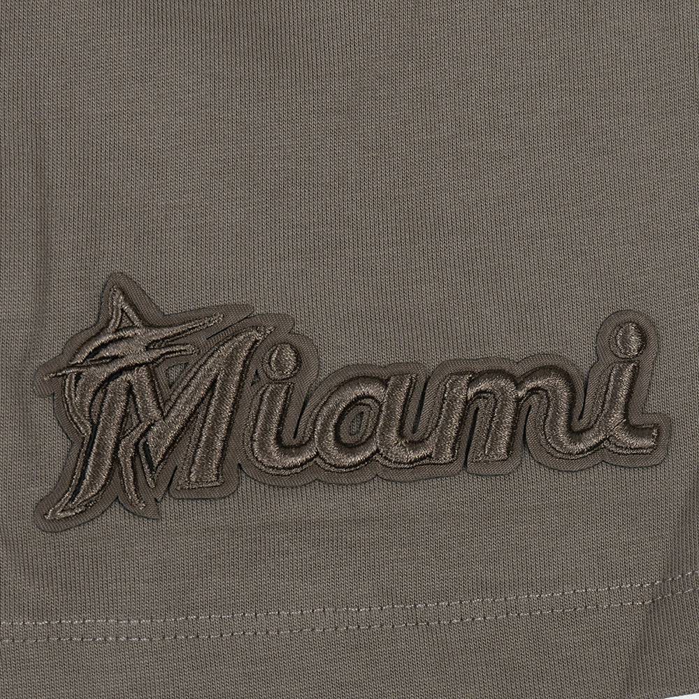 MLB MIAMI MARLINS NEUTRAL MEN'S DROP SHOULDER TOP (DARK TAUPE)