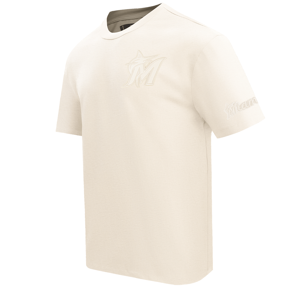 MLB MIAMI MARLINS NEUTRAL MEN'S DROP SHOULDER TOP (EGGSHELL)