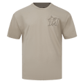 MLB MIAMI MARLINS NEUTRAL DROP SHOULDER MEN'S TOP (TAUPE)