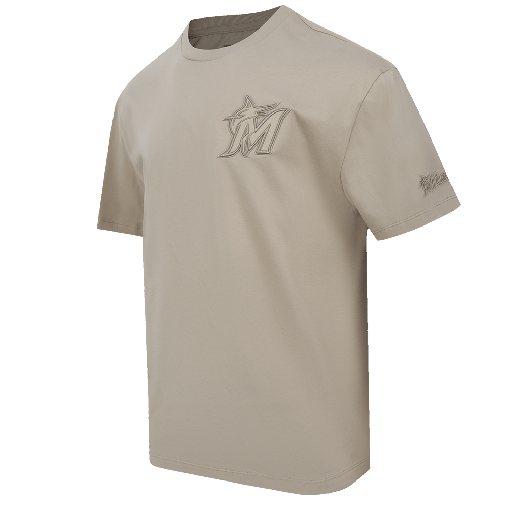 MLB MIAMI MARLINS NEUTRAL DROP SHOULDER MEN'S TOP (TAUPE)