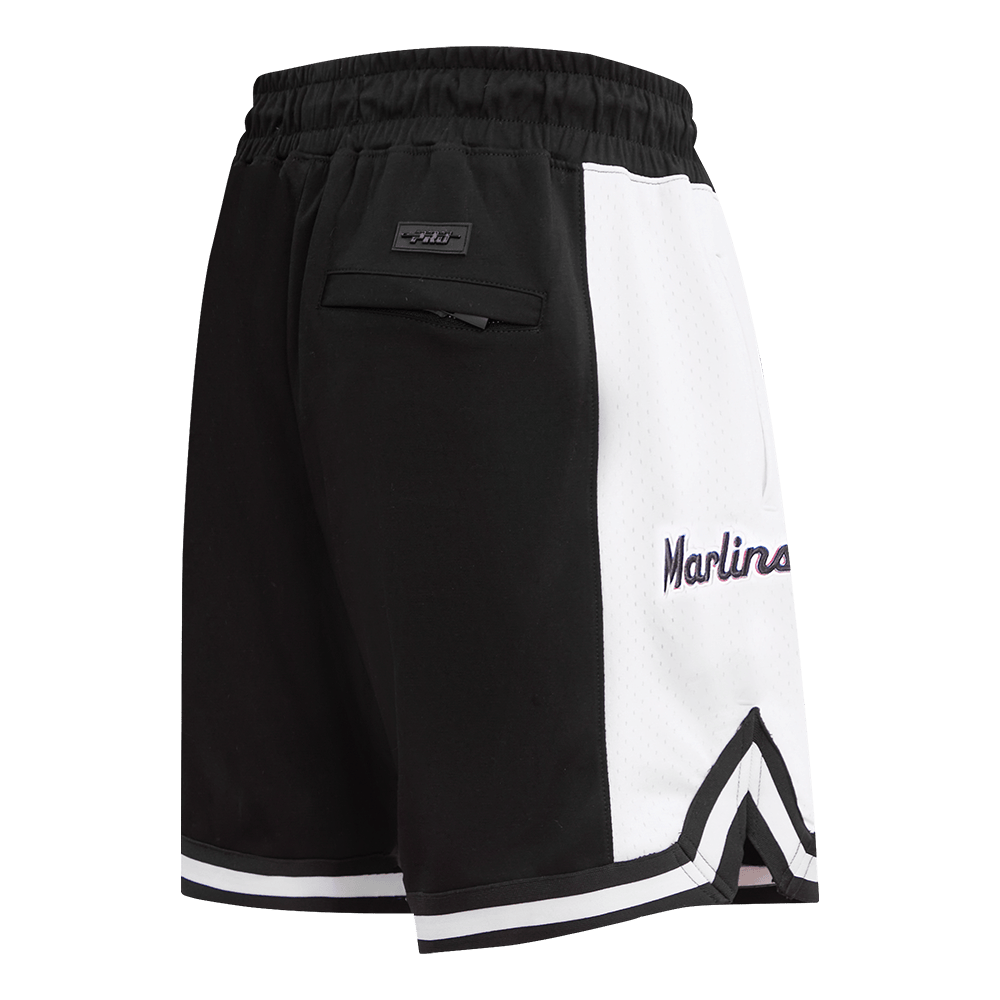 MLB MIAMI MARLINS SCRIPT TAIL MEN'S DOUBLE KNIT 2.0 SHORT (BLACK)