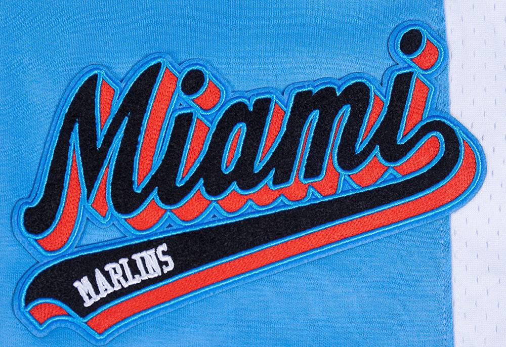 MLB MIAMI MARLINS SCRIPT TAIL MEN'S DOUBLE KNIT 2.0 SHORT (UNIVERSITY BLUE)