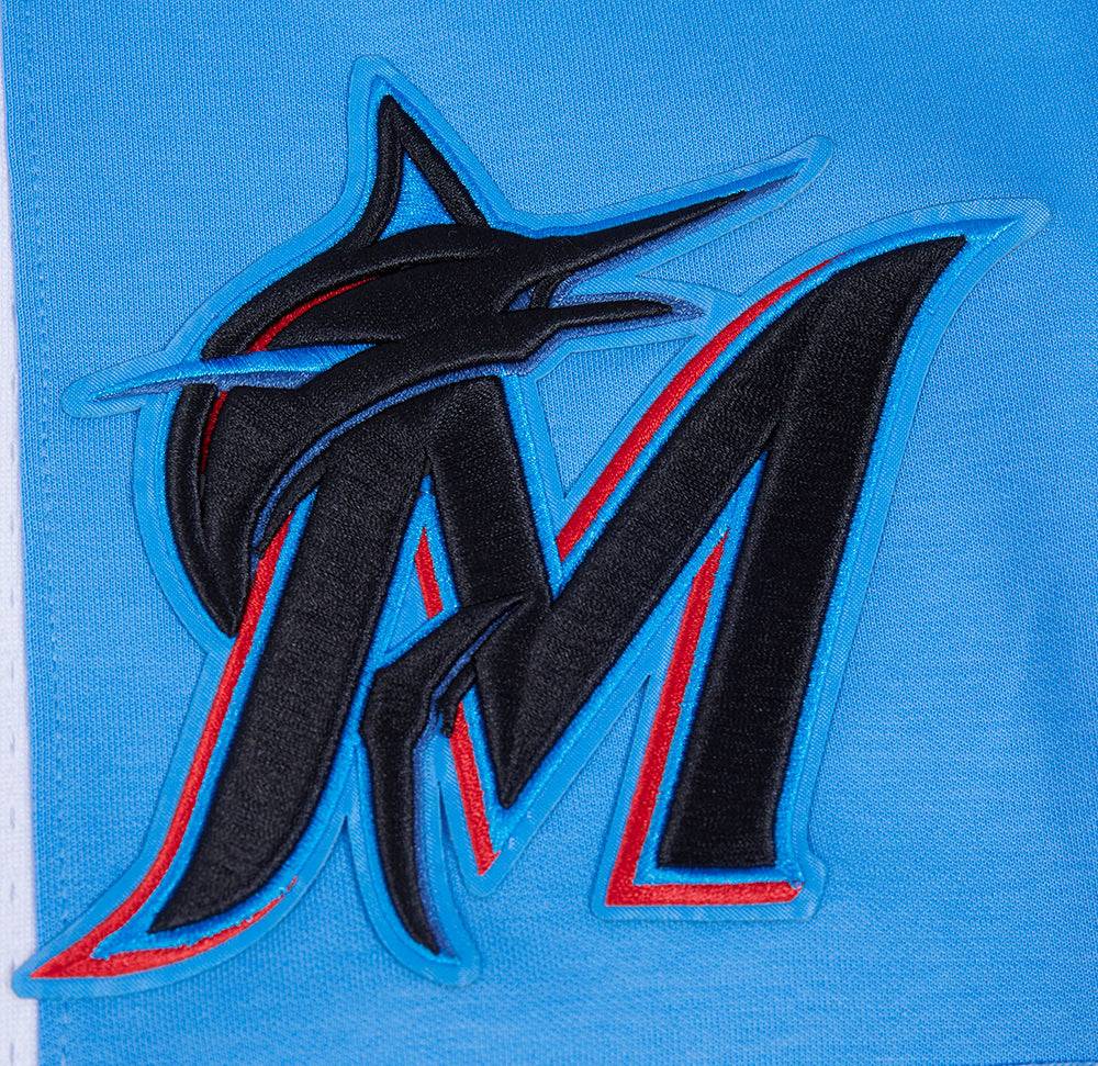 MLB MIAMI MARLINS SCRIPT TAIL MEN'S DOUBLE KNIT 2.0 SHORT (UNIVERSITY BLUE)