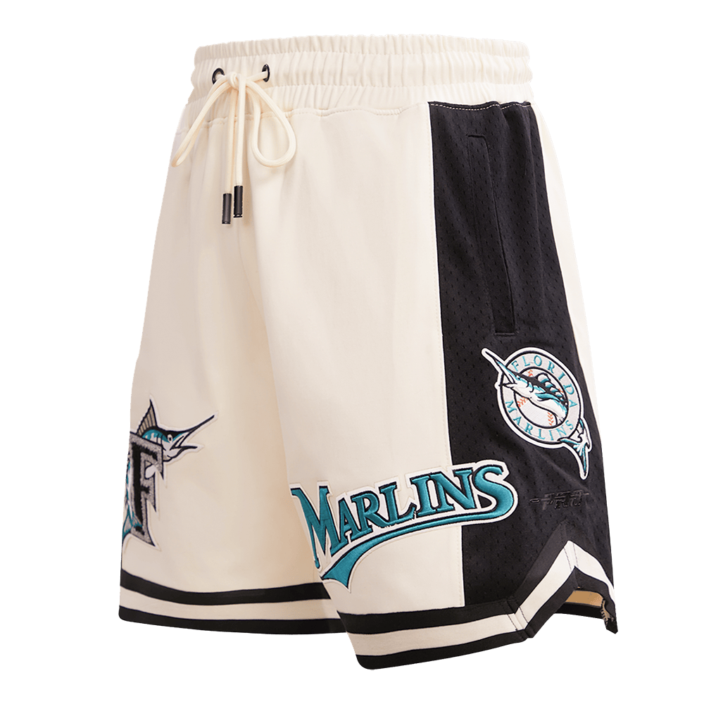 PANTALÓN CORTO MLB FLORIDA MARLINS RETRO CLASSIC PARA HOMBRE 2.0 (BLANCO HUESO/ NEGRO)