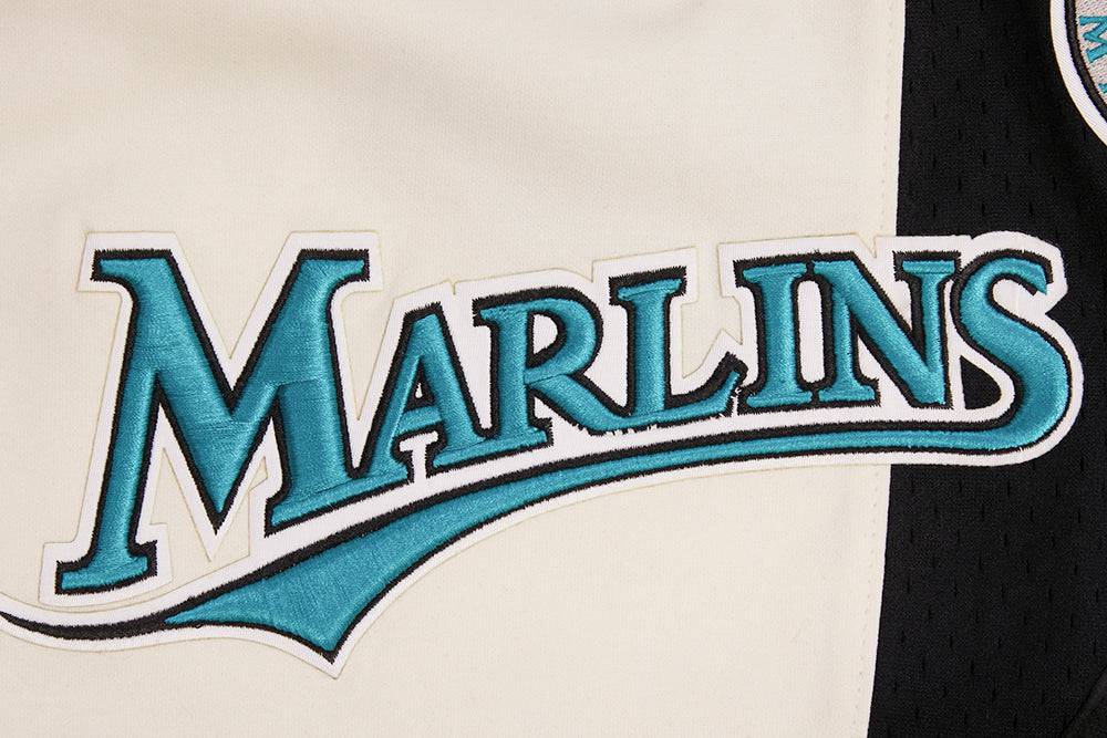 PANTALÓN CORTO MLB FLORIDA MARLINS RETRO CLASSIC PARA HOMBRE 2.0 (BLANCO HUESO/ NEGRO)