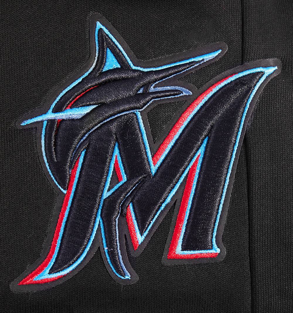 MLB MIAMI MARLINS SCRIPT TAIL MEN'S RIB FLEECE SWEATPANT (BLACK)