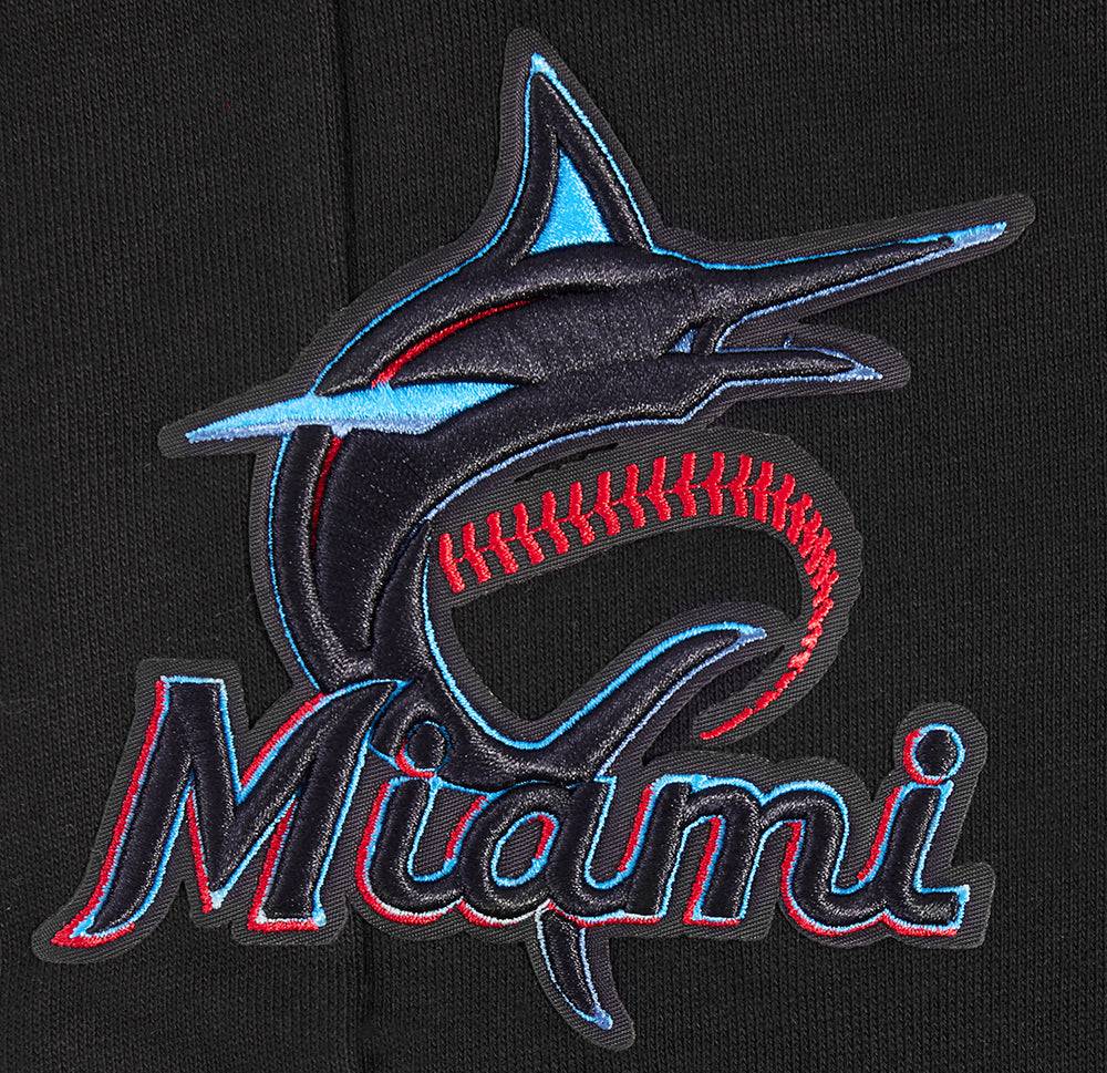 MLB MIAMI MARLINS SCRIPT TAIL MEN'S RIB FLEECE SWEATPANT (BLACK)
