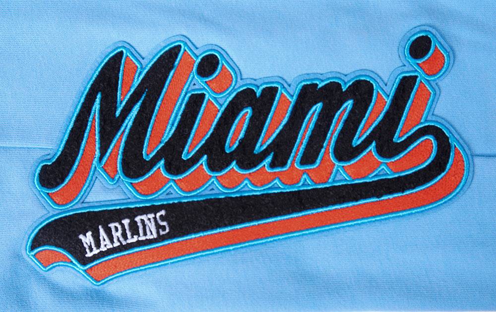 MLB MIAMI MARLINS SCRIPT TAIL MEN'S RIB FLEECE SWEATPANT (UNIVERSITY BLUE)