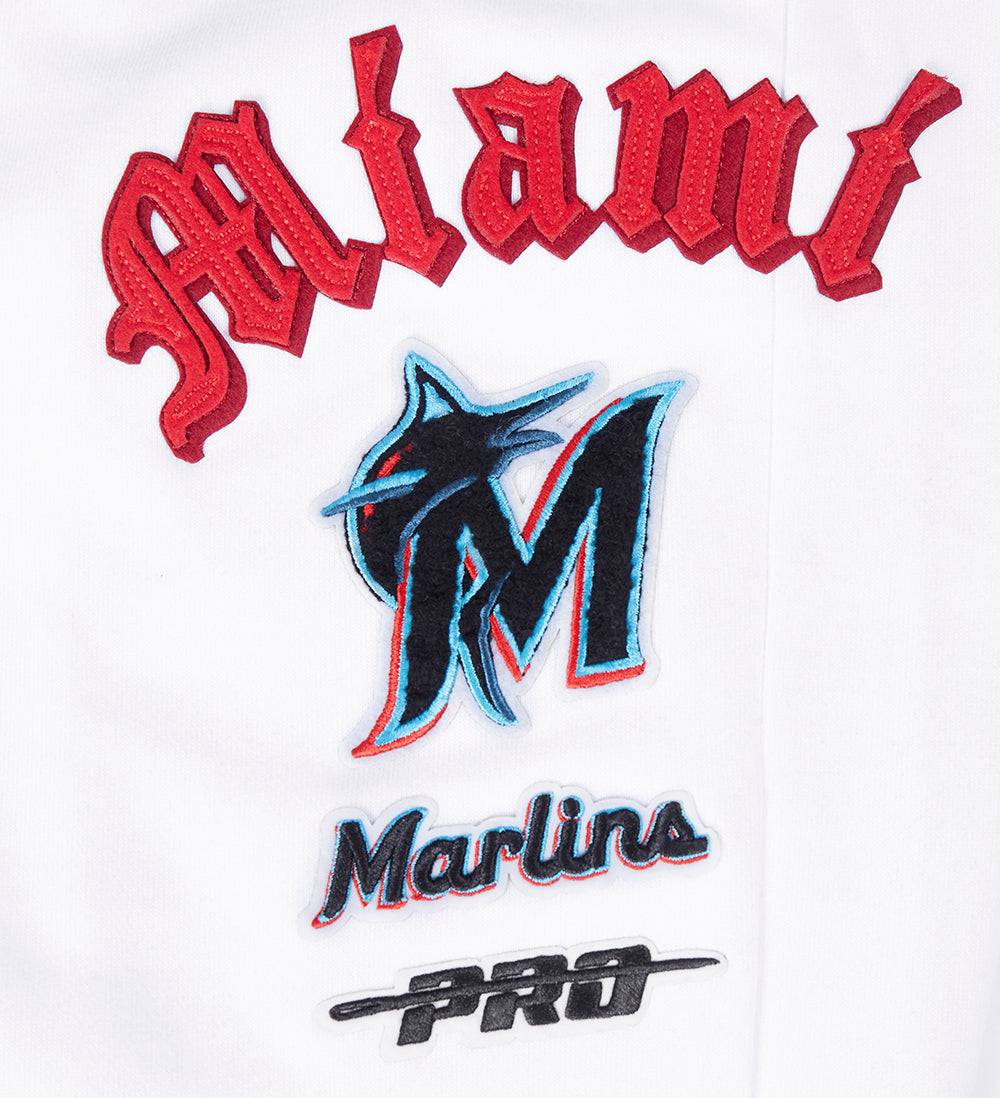 MLB MIAMI MARLINS OLD ENGLISH MEN'S SWEATPANT (WHITE)