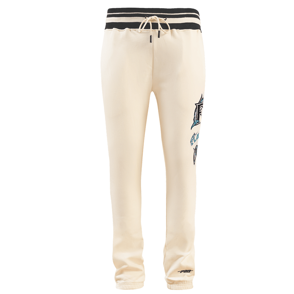 MLB FLORIDA MARLINS RETRO CLASSIC MEN'S SWEATPANT (EGGSHELL/ BLACK)