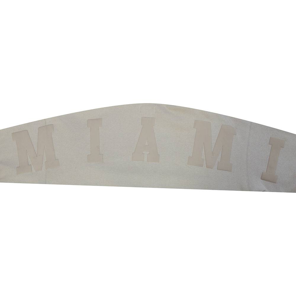 MLB MIAMI MARLINS WINGSPAN SUDADERA CON CAPUCHA DE FELPA PARA HOMBRE CON HOMBROS CAÍDOS (BEIGE)