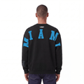 MLB MIAMI MARLINS WINGSPAN MEN'S DROP SHOULDER FLEECE CREWNECK (BLACK)