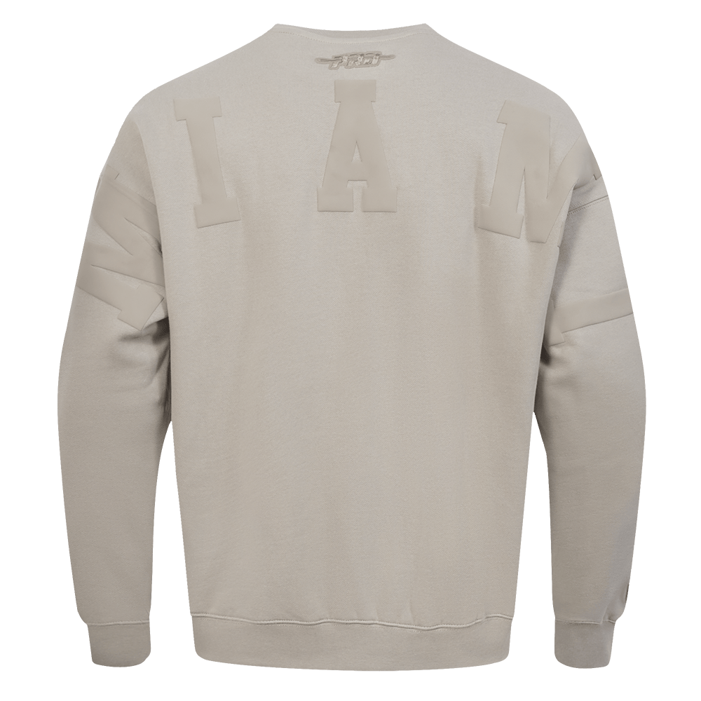 MLB MIAMI MARLINS WINGSPAN MEN'S DROP SHOULDER FLEECE CREWNECK (TAUPE)