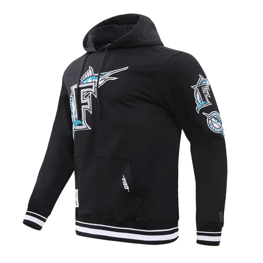 MLB FLORIDA MARLINS RETRO CLASSIC MEN'S PULLOVER HOODIE (BLACK)