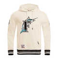 MLB FLORIDA MARLINS RETRO CLASSIC MEN'S PULLOVER HOODIE (EGGSHELL/ BLACK)