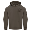 MLB MIAMI MARLINS NEUTRAL MEN'S DROP SHOULDER PULLOVER HOODIE (DARK TAUPE)