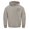 MLB MIAMI MARLINS SUDADERA CON CAPUCHA PARA HOMBRE DE COLOR NEUTRO CON HOMBROS CAÍDOS (BEIGE)