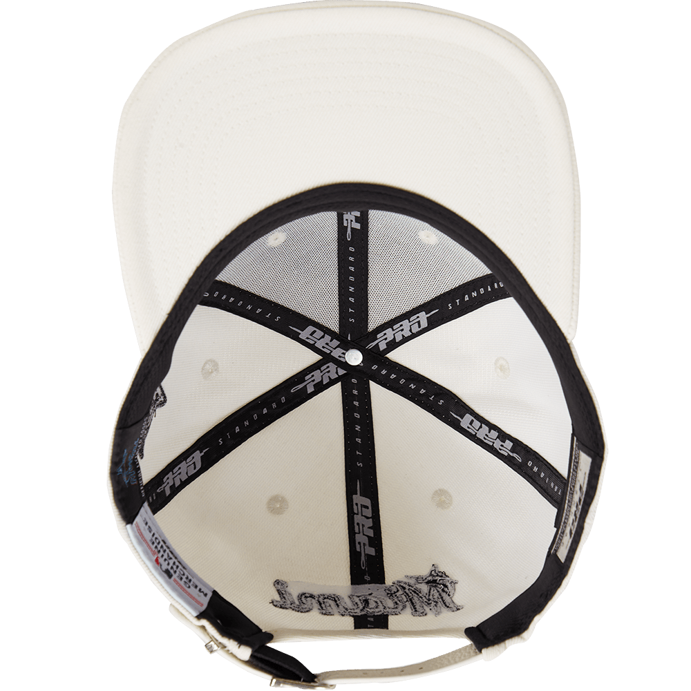 GORRA STRAPBACK MLB MIAMI MARLINS LOGO PRINCIPAL TRIPLE TONAL (CASCARA DE HUEVO)