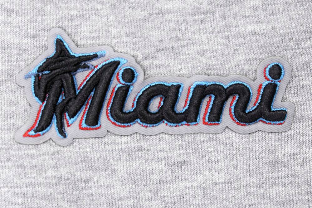 MLB MIAMI MARLINS SCRIPT TAIL WOMEN'S BOYFRIEND TOP (HEATHER GREY)