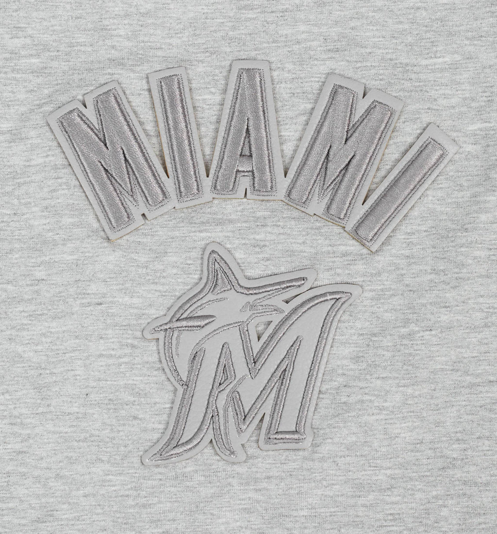 MLB MIAMI MARLINS TRIPLE TONAL RELAXED FIT WOMEN'S RACERBACK (HEATHER GREY)