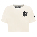 MLB MIAMI MARLINS TRIPLE TONAL SINGLE JERSEY BOXY WOMEN'S TEE (EGGSHELL)