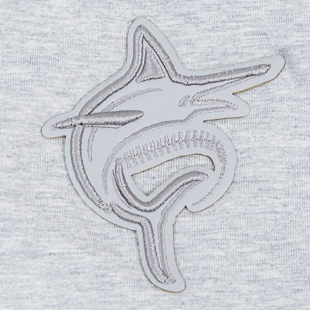 MLB MIAMI MARLINS TRIPLE TONAL SINGLE JERSEY BOXY WOMEN'S TEE (HEATHER GREY)
