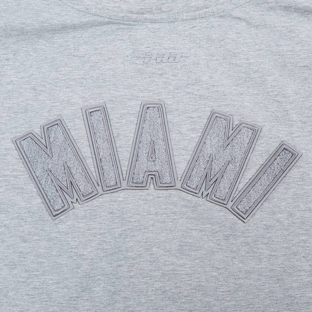 MLB MIAMI MARLINS TRIPLE TONAL SINGLE JERSEY BOXY WOMEN'S TEE (HEATHER GREY)