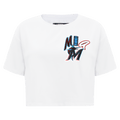 MLB MIAMI MARLINS CITY RANSOM WOMEN'S SJ BOXY TEE (WHITE)