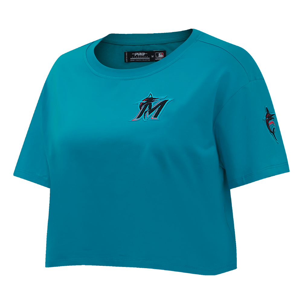 MLB MIAMI MARLINS CLASSIC SINGLE JERSEY BOXY TEE (TEAL)