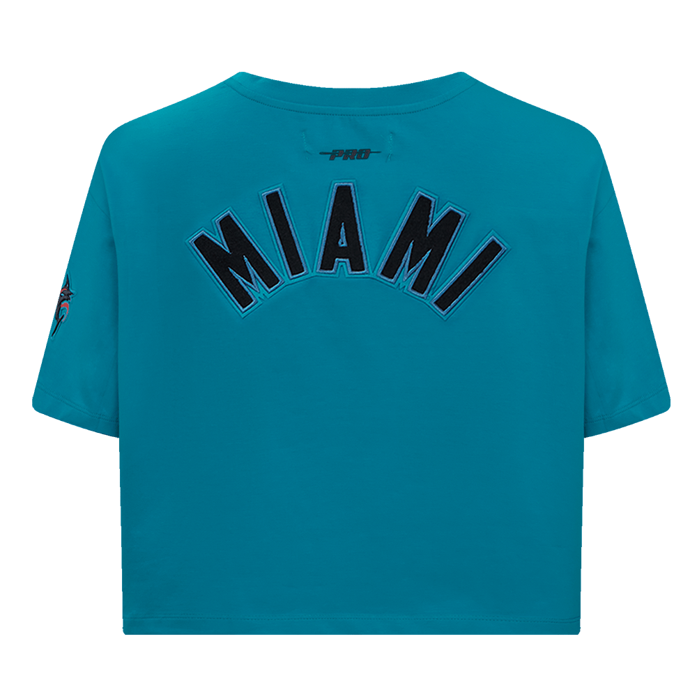 MLB MIAMI MARLINS CLASSIC SINGLE JERSEY BOXY TEE (TEAL)