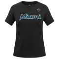 MLB MIAMI MARLINS CLASSIC SINGLE JERSEY SLIM FIT TEE (BLACK)