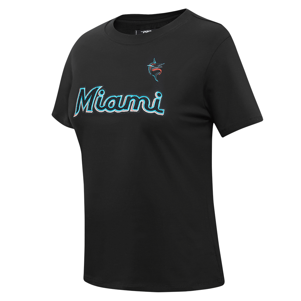 MLB MIAMI MARLINS CLASSIC SINGLE JERSEY SLIM FIT TEE (BLACK)