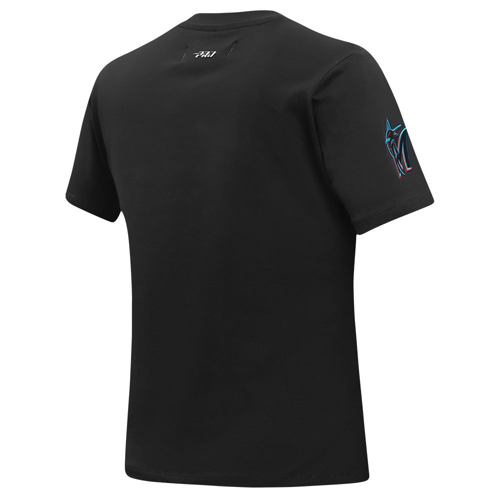 MLB MIAMI MARLINS CLASSIC SINGLE JERSEY SLIM FIT TEE (BLACK)