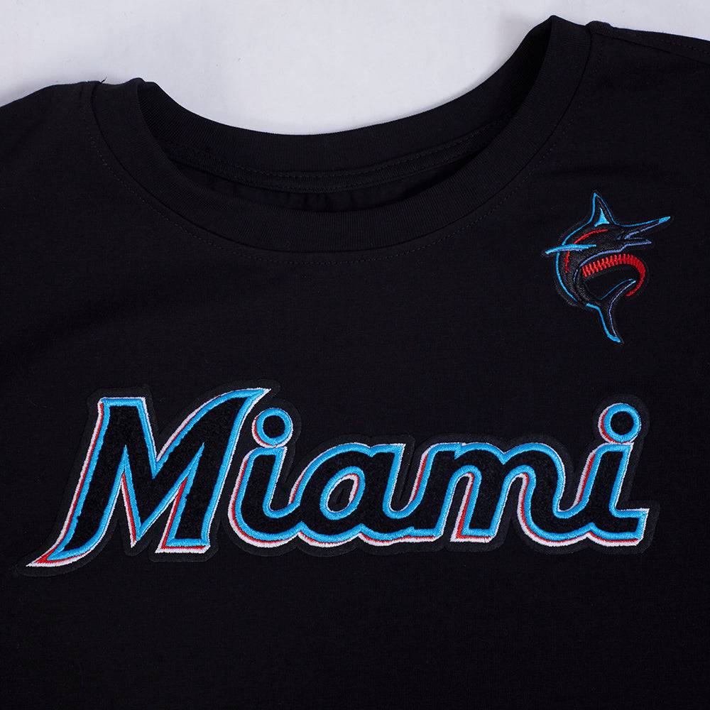 MLB MIAMI MARLINS CLASSIC SINGLE JERSEY SLIM FIT TEE (BLACK)