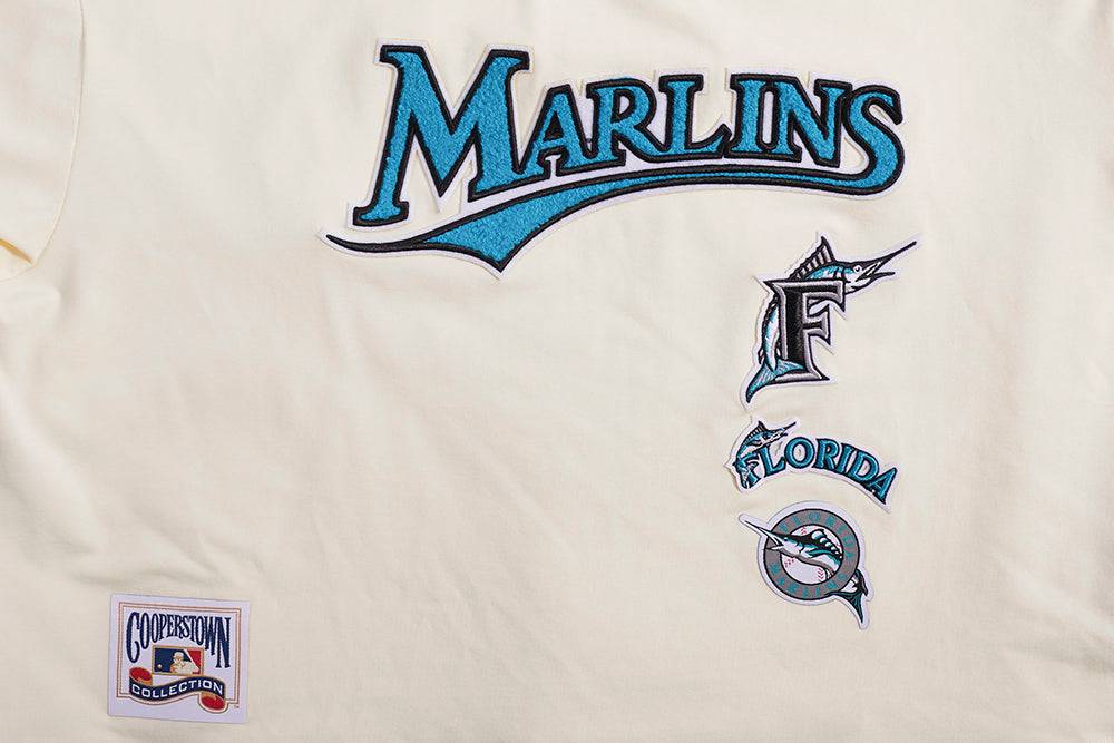 MLB FLORIDA MARLINS RETRO CLASSIC WOMEN'S BOXY TOP (EGGSHELL)