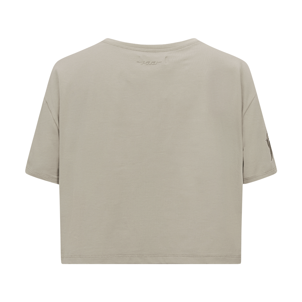 MLB MIAMI MARLINS NEUTRAL WOMEN'S BOXY TOP (TAUPE)